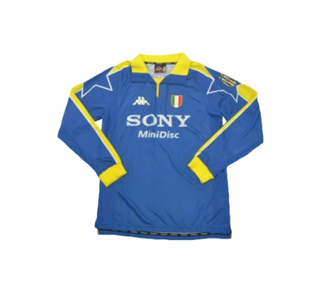 Juventus 97/98 Away Blue Long Sleeve Soccer Jersey